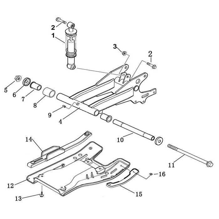 MSA 150 SWINGARM ASSY