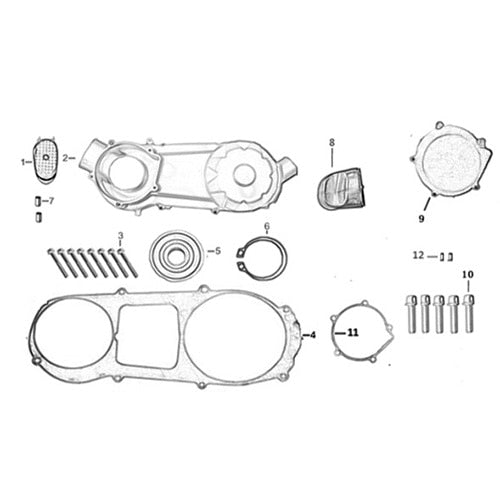 MSA 210 LEFT CRANKCASE COVER