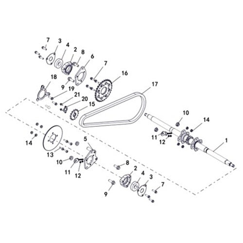 MSA 210 REAR AXLE