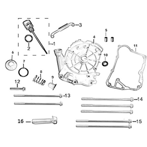 MSA 210 RIGHT CRANKCASE COVER