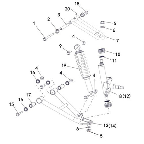 MSA 210 SHOCK ABSORBER FRONT