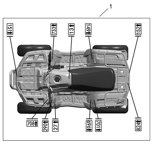 MSA 210 WARNING DECALS ASSY