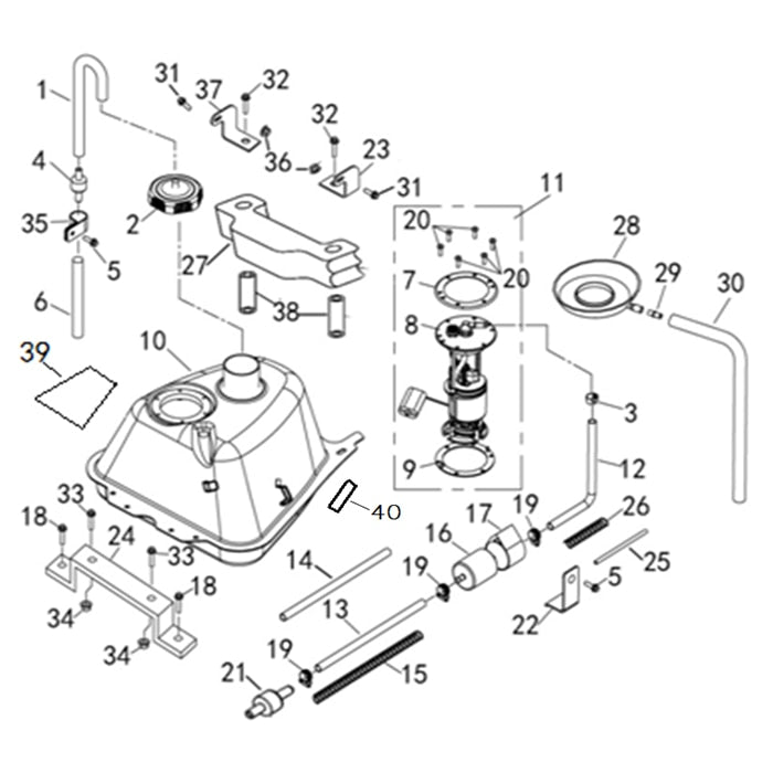 MSA 400 FUEL TANK IRON