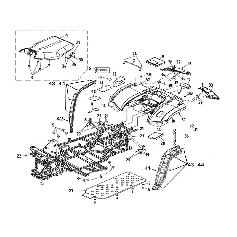 MSA 400 REAR FENDERS AND FRAM