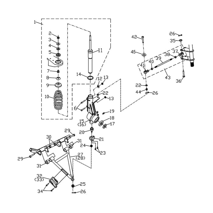 MSA 400 SHOCK ABSORBER FRONT