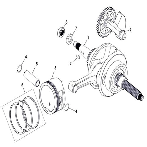 MSA 450 E02 CRANKSHAFT COMP