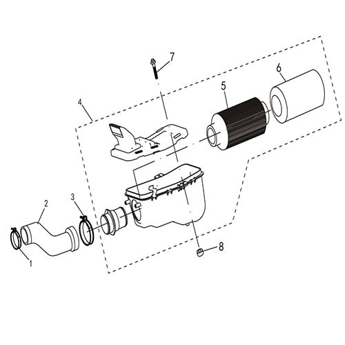 MSA 450 E07 AIR CLEANER