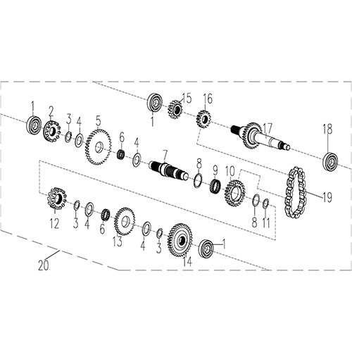 MSA 450 MAIN TRANSMISSION ASSEMBLY (1EG-23520-00)