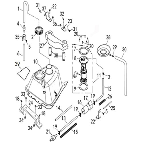 MSA 450 V02 FUEL TANK IRON