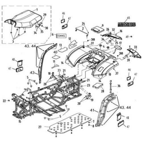 MSA 450 V03 REAR FENDERS AND FRAM