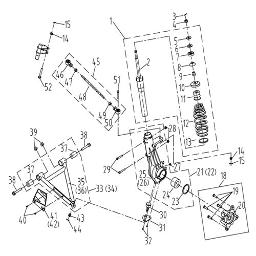 MSA 450 V06 SHOCK ABSORBER FRONT