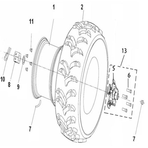 MSA 450 V09 WHEEL REAR