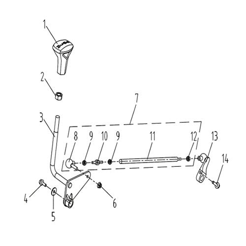 MSA 450 V14 SHIFT ROD