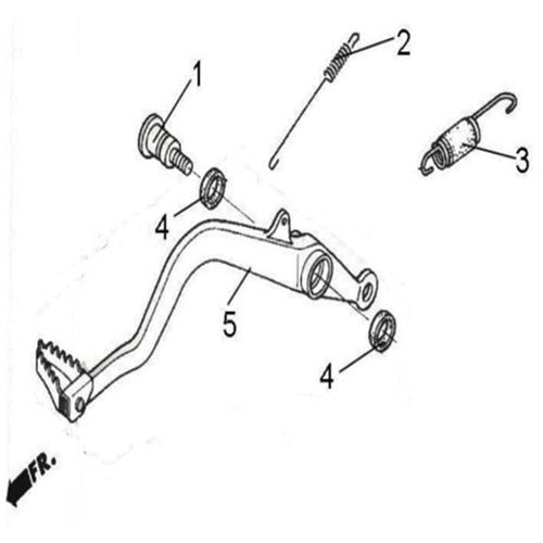MSA 450 V21 PEDAL,BRAKE