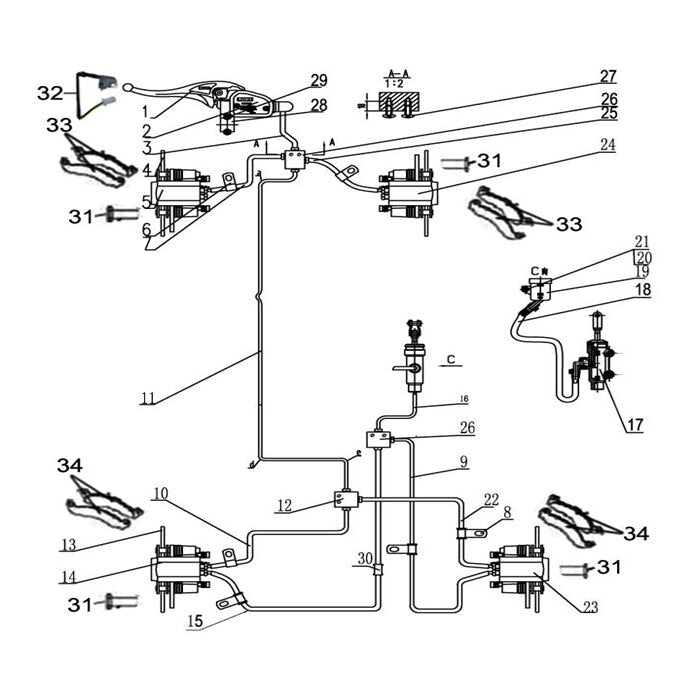 MSA 550 BRAKING SYSTEM (NEW MODEL)