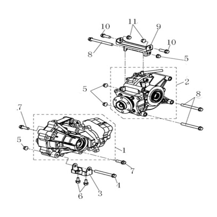 MSA 550 FRONT AND REAR GEAR BOX