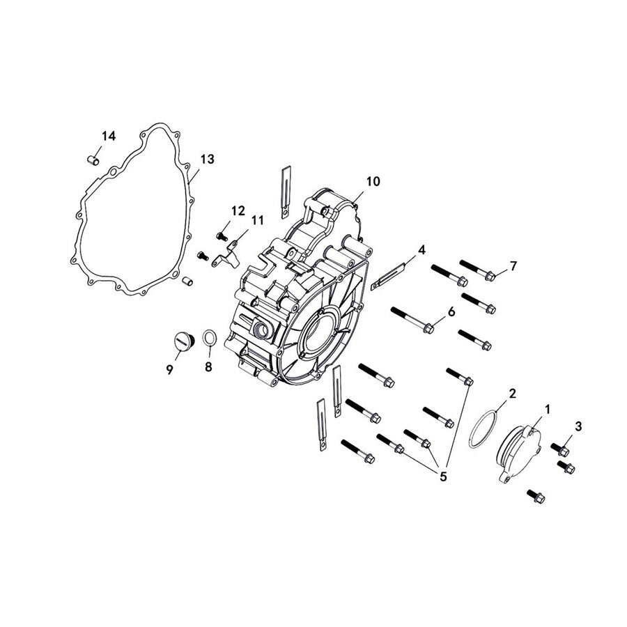 MSA 550 LEFT CRANKCASE COVER