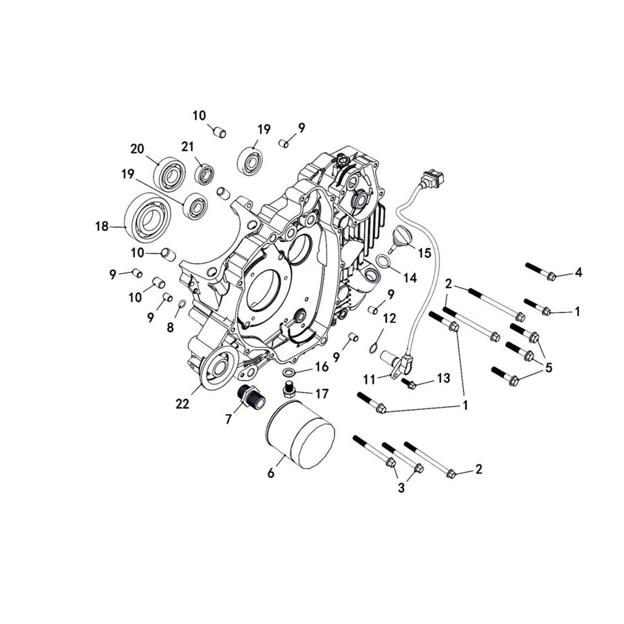 MSA 550 LEFT CRANKCASE