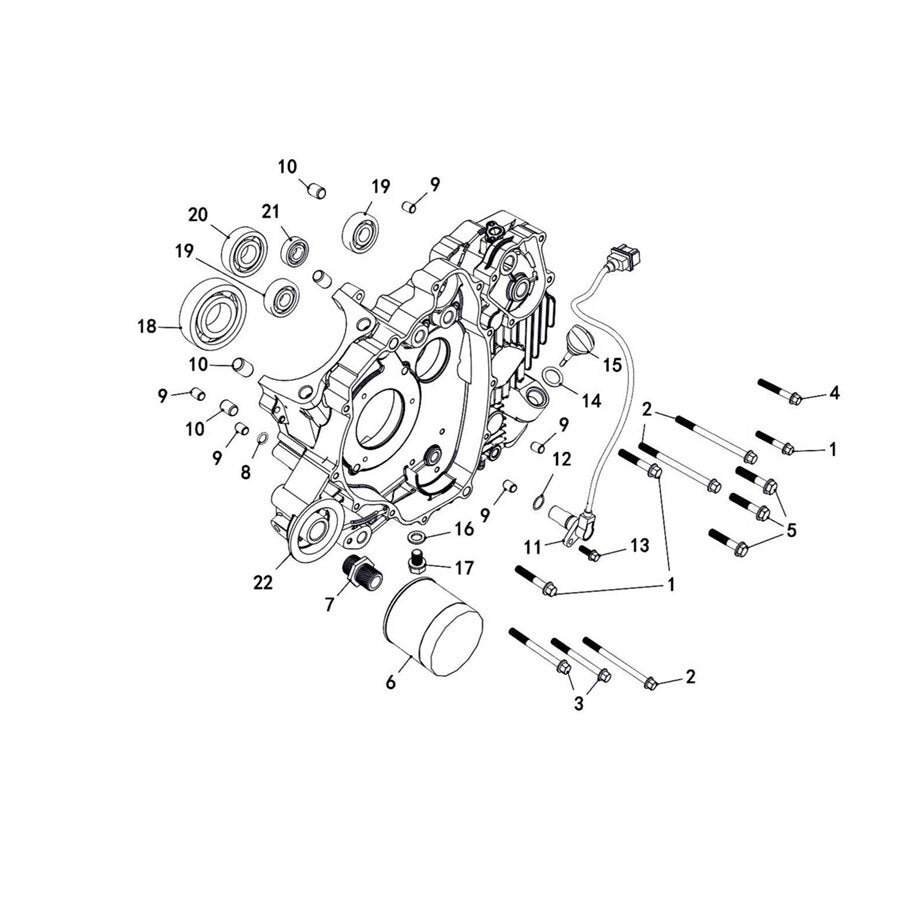 MSA 550 LEFT CRANKCASE