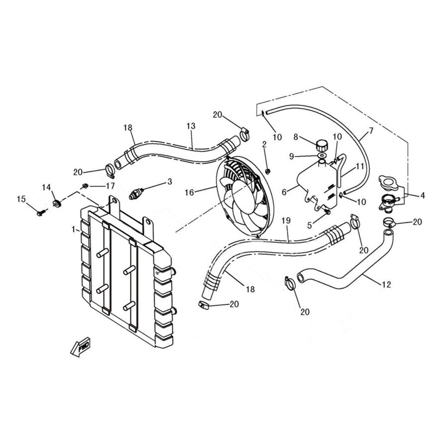 MSA 550 RADIATOR