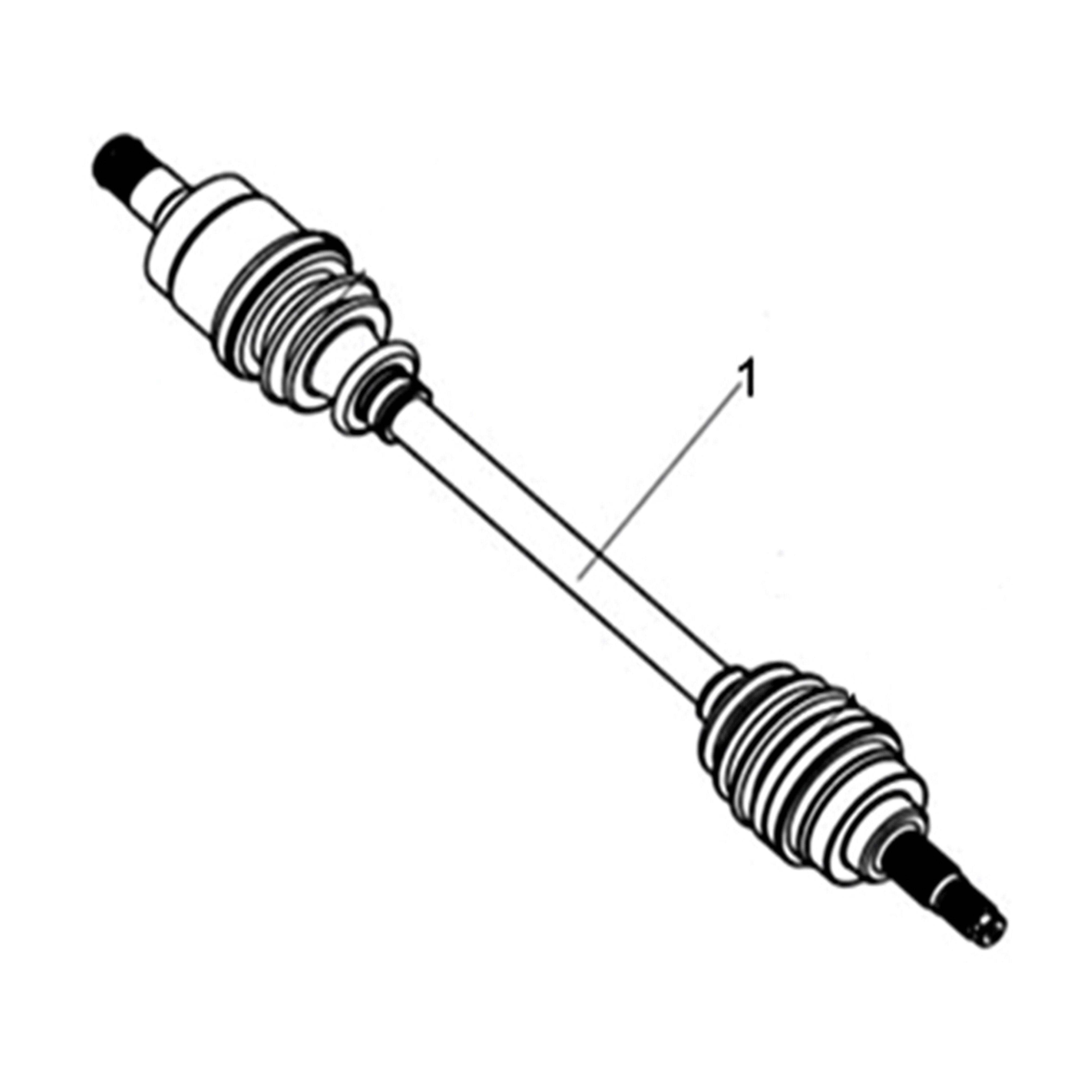 MSA 550 REAR LEFT DRIVE AXLE (XL)