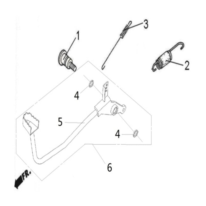 MSA 750 PEDAL, BRAKE