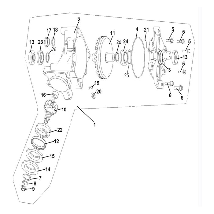 MSA 750 REAR GEAR BOX