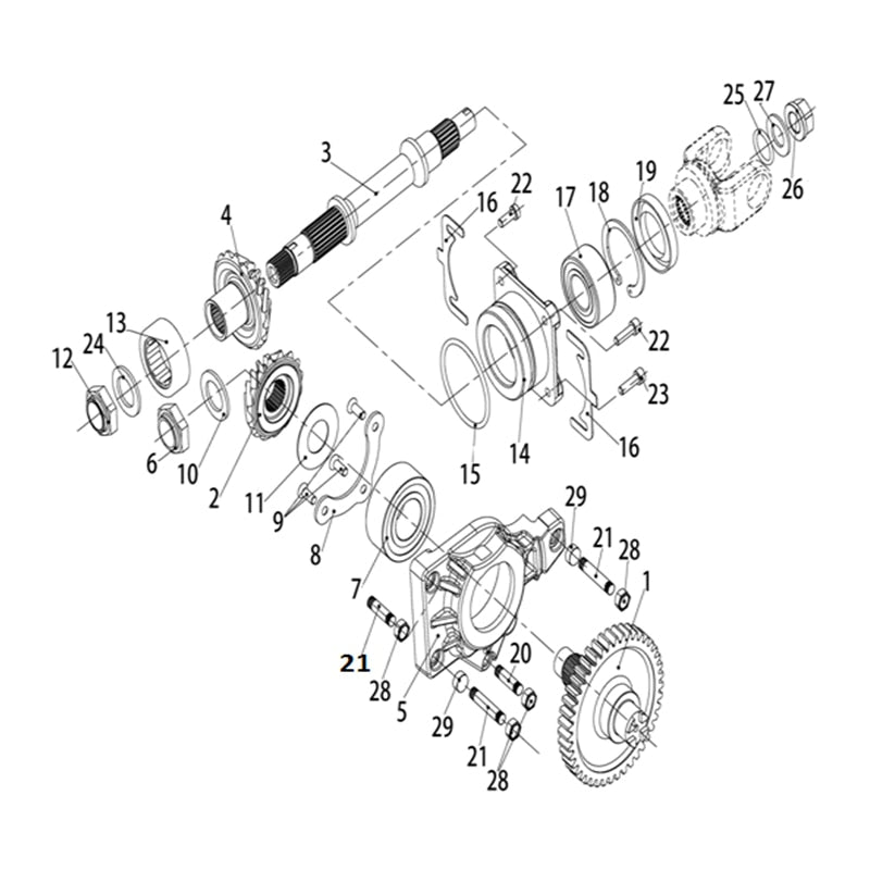 MSA 750 REAR OUTPUT ASSY