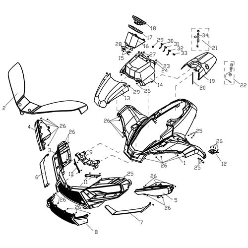 MSA 760 FRONT BODY, FRAM (T3)