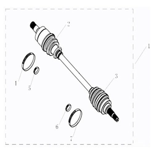MSA 760 FRONT RIGHT DRIVE AXLE