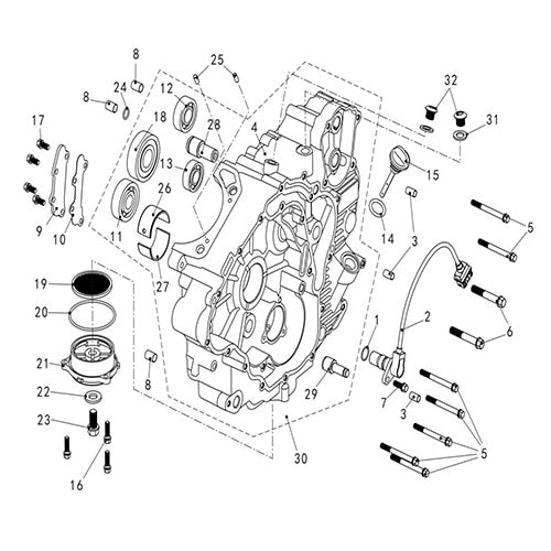 MSA 760 LEFT CRANKCASE