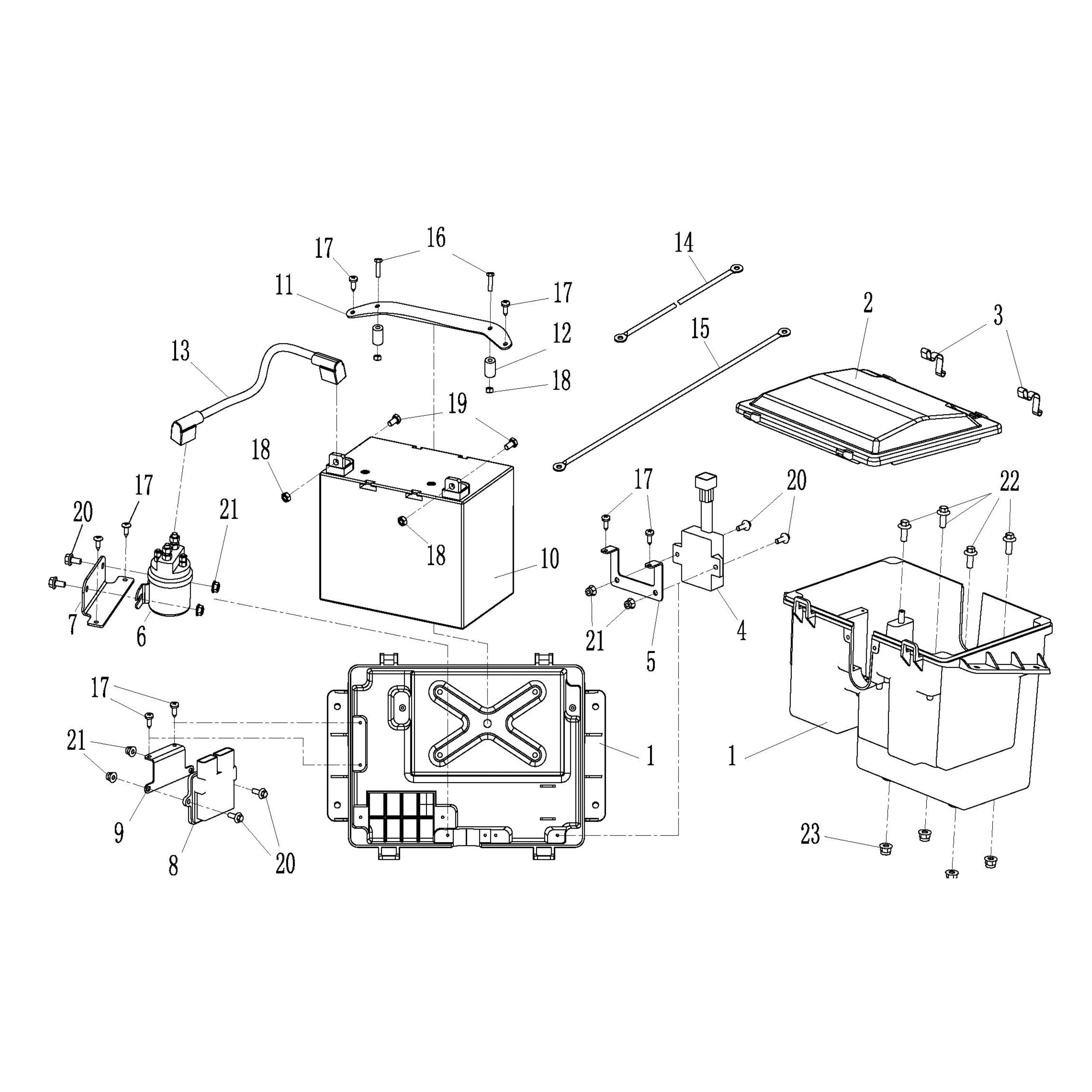 MSU850-5 - Battery Box Assembly