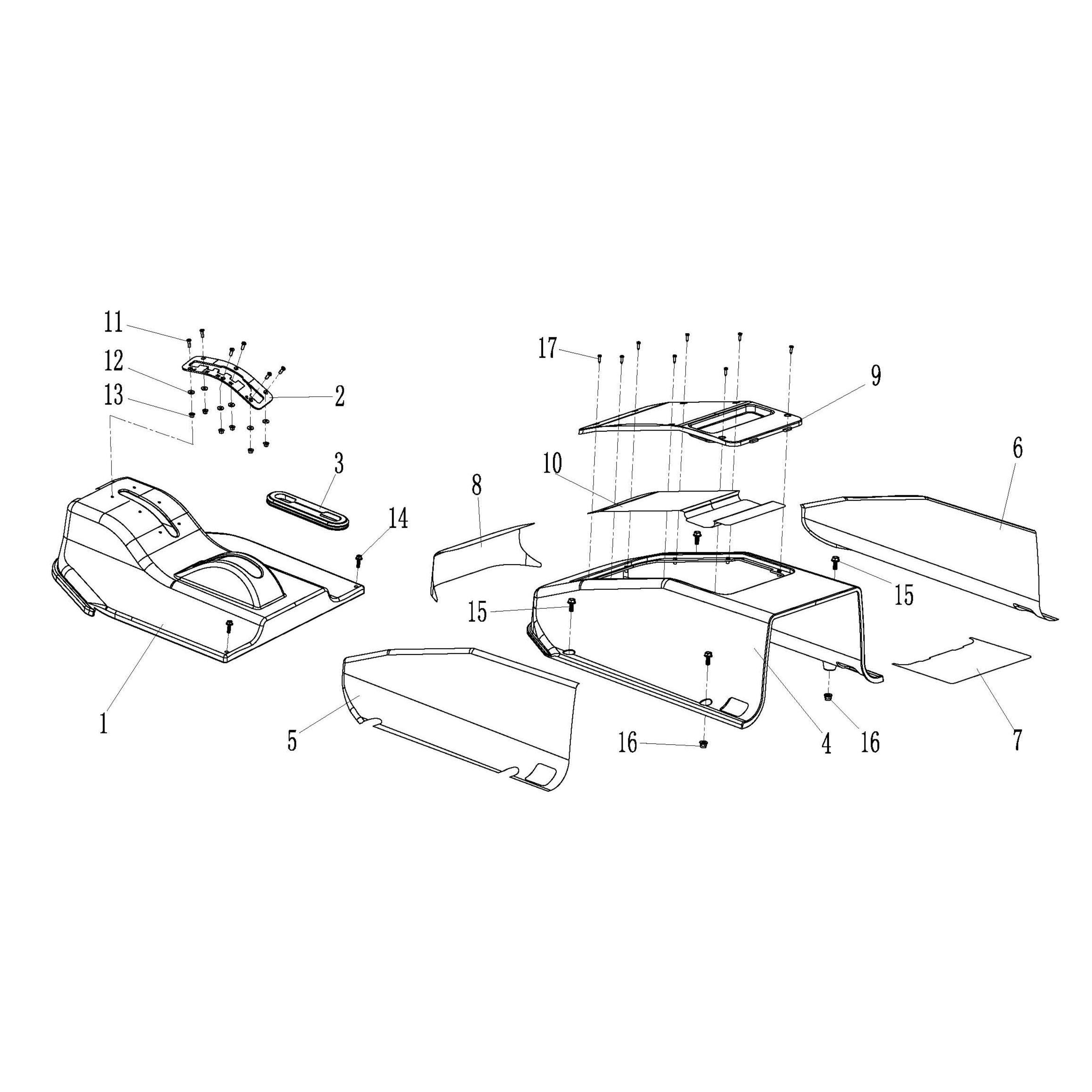 MSU850-5 - Engine Hood and Gear Cover