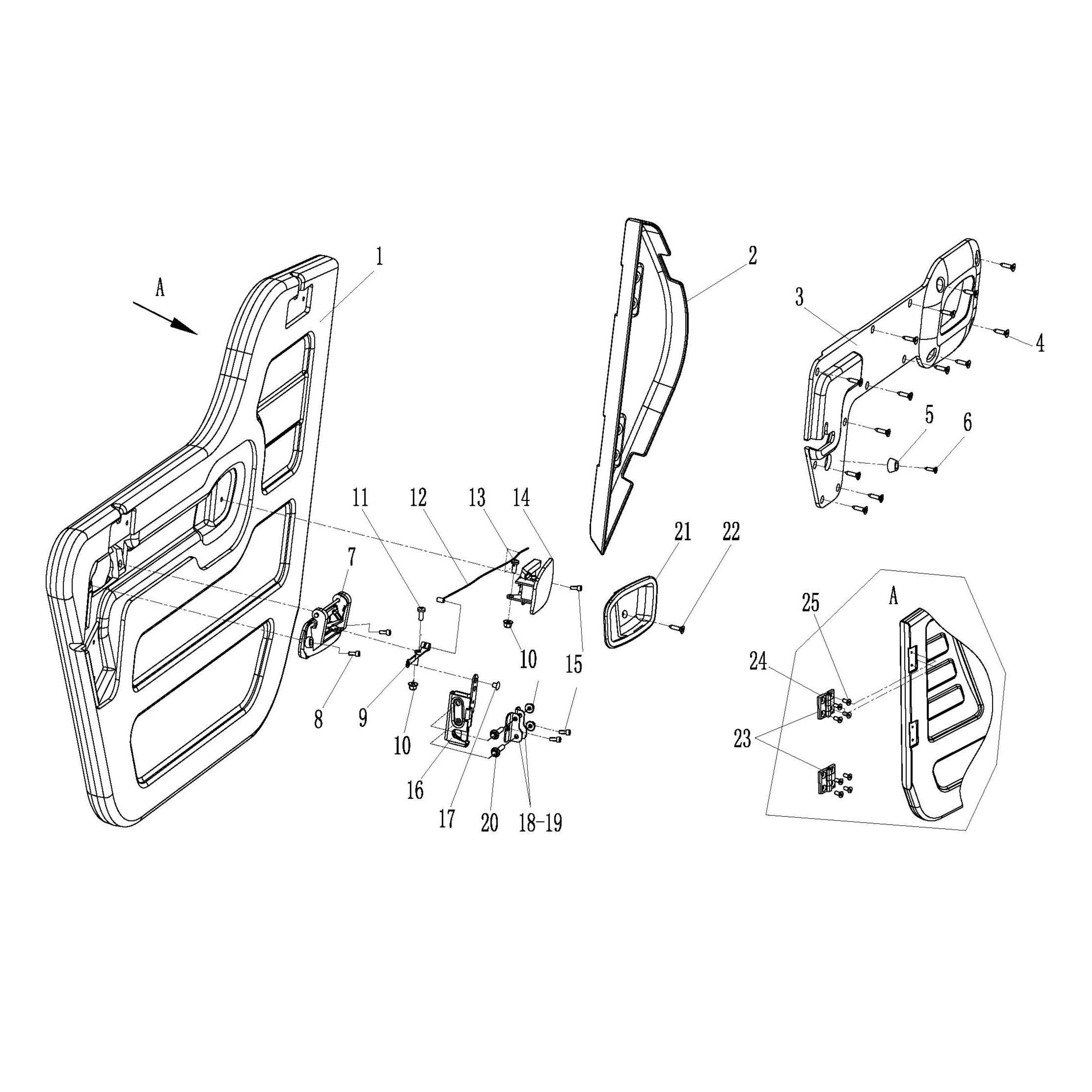 MSU850-5 - Front Half Door Assembly
