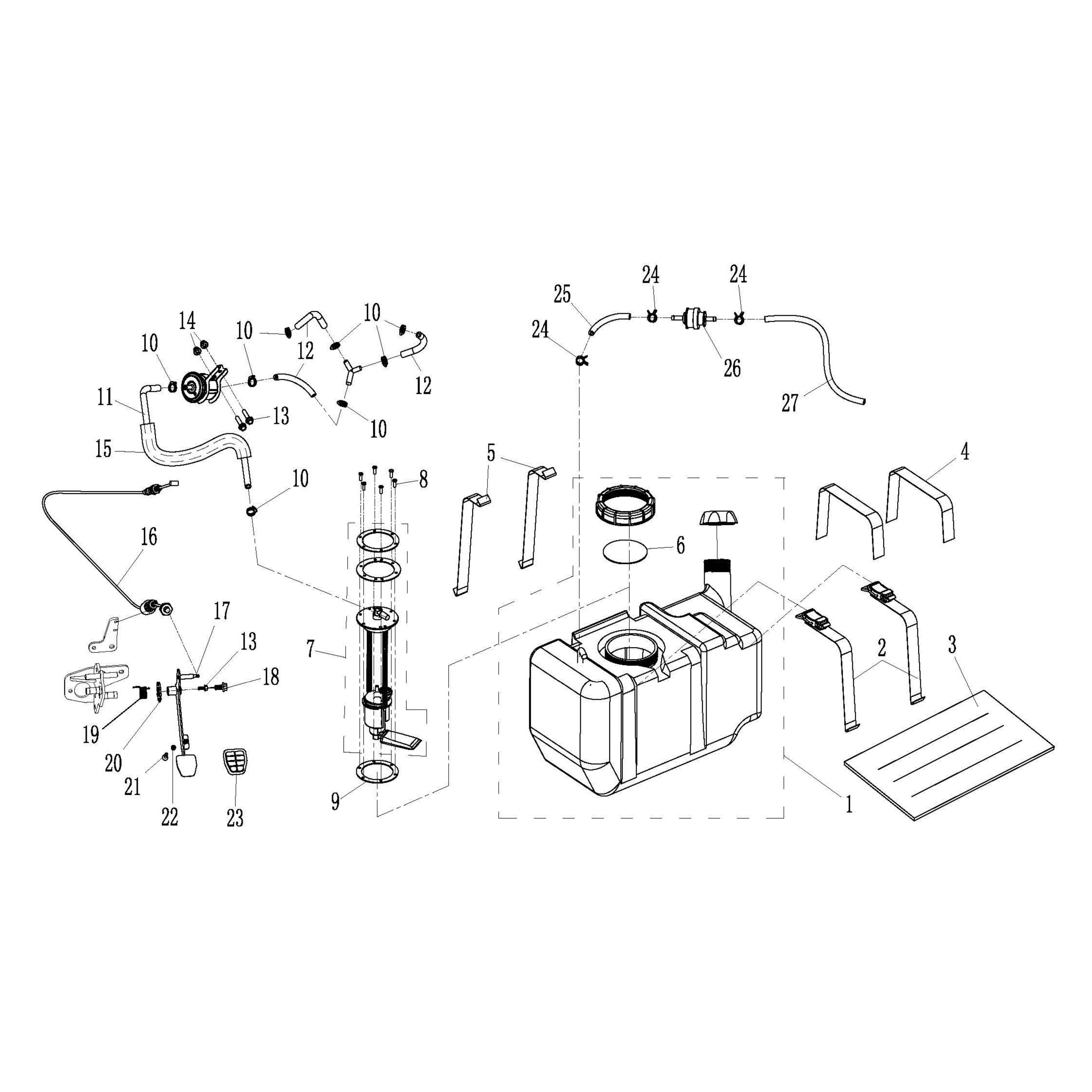 MSU850-5 - Fuel Supply System (Plastic Fuel Tank) 1