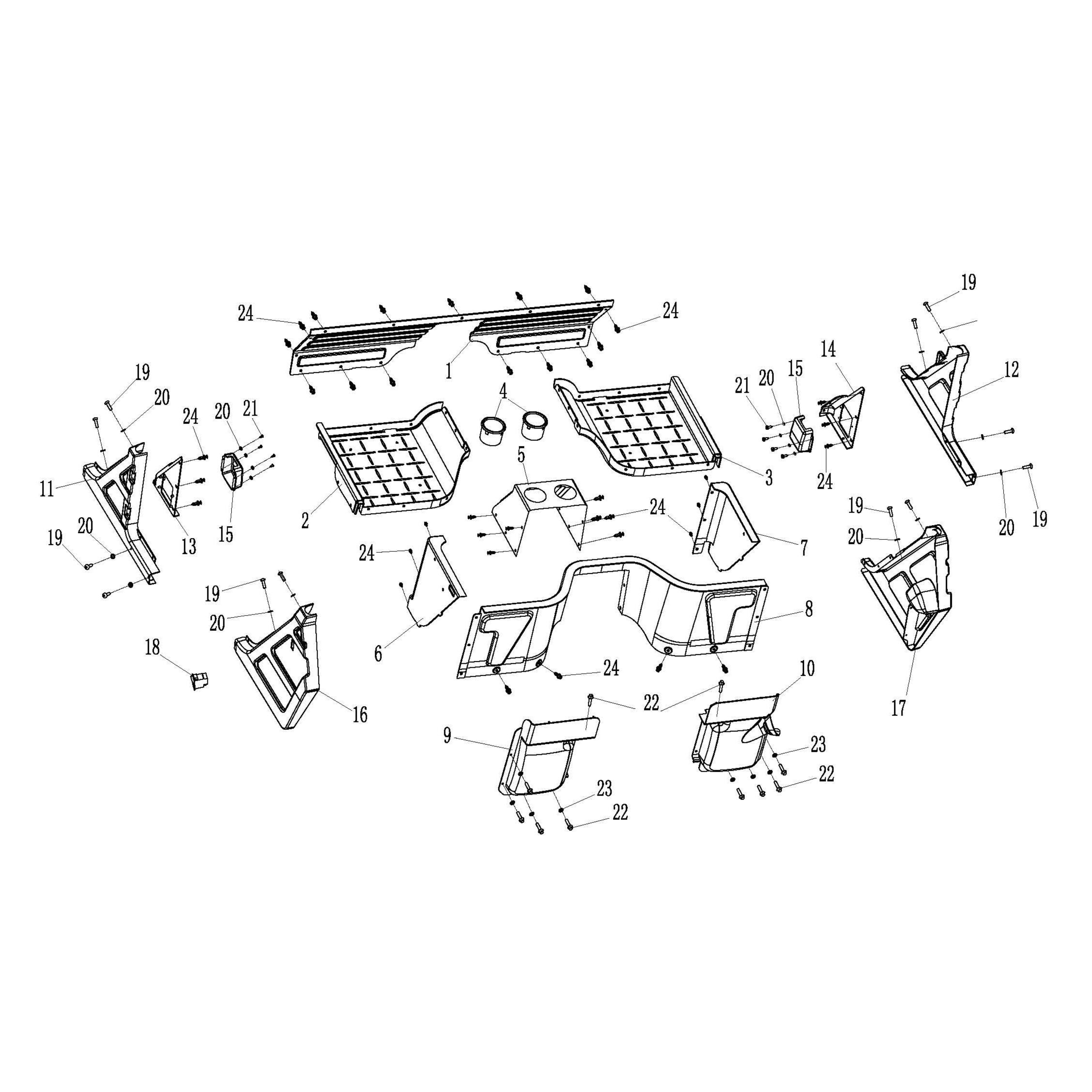 MSU850-5 - Rear Plastic Trim