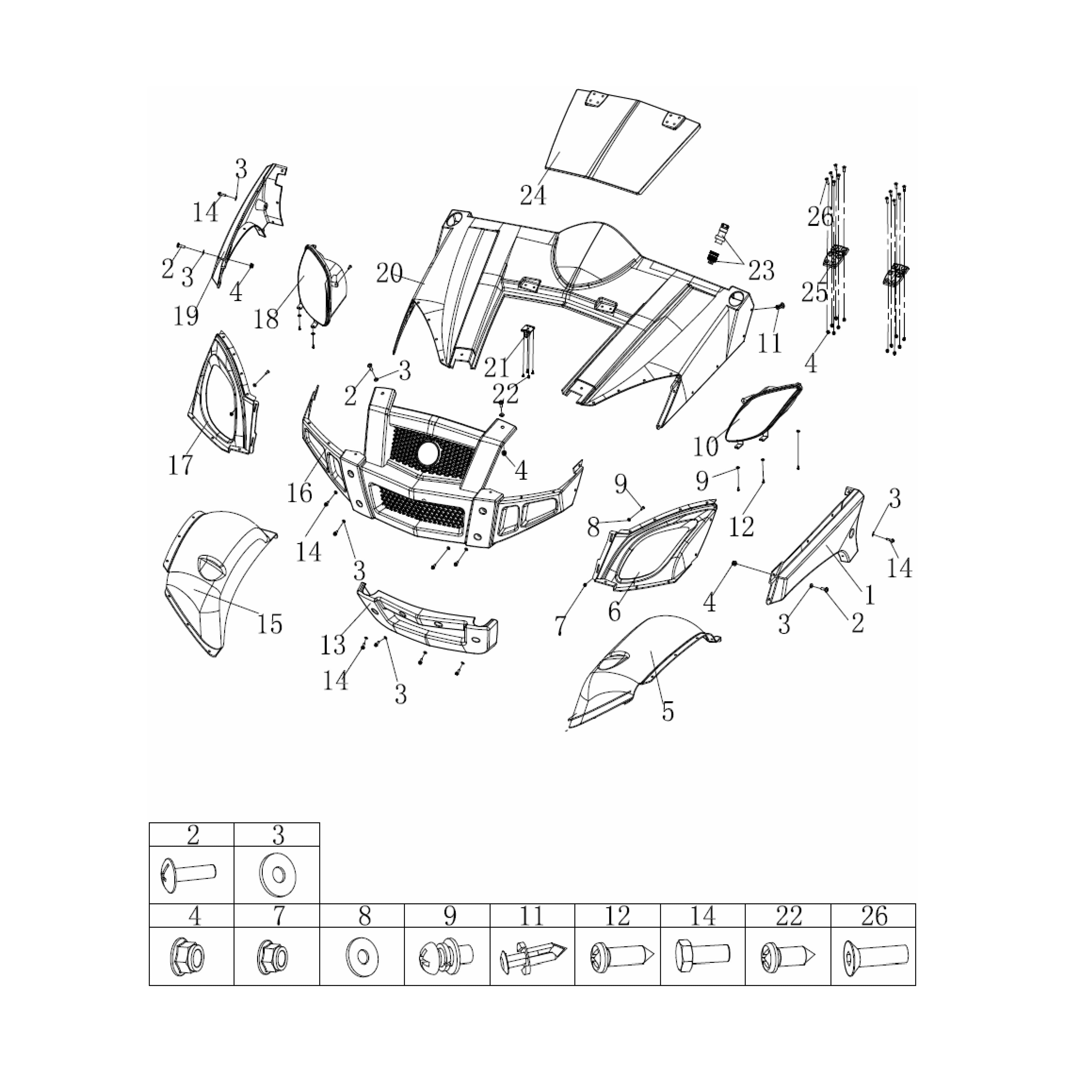MSU850 Front Face Assembly