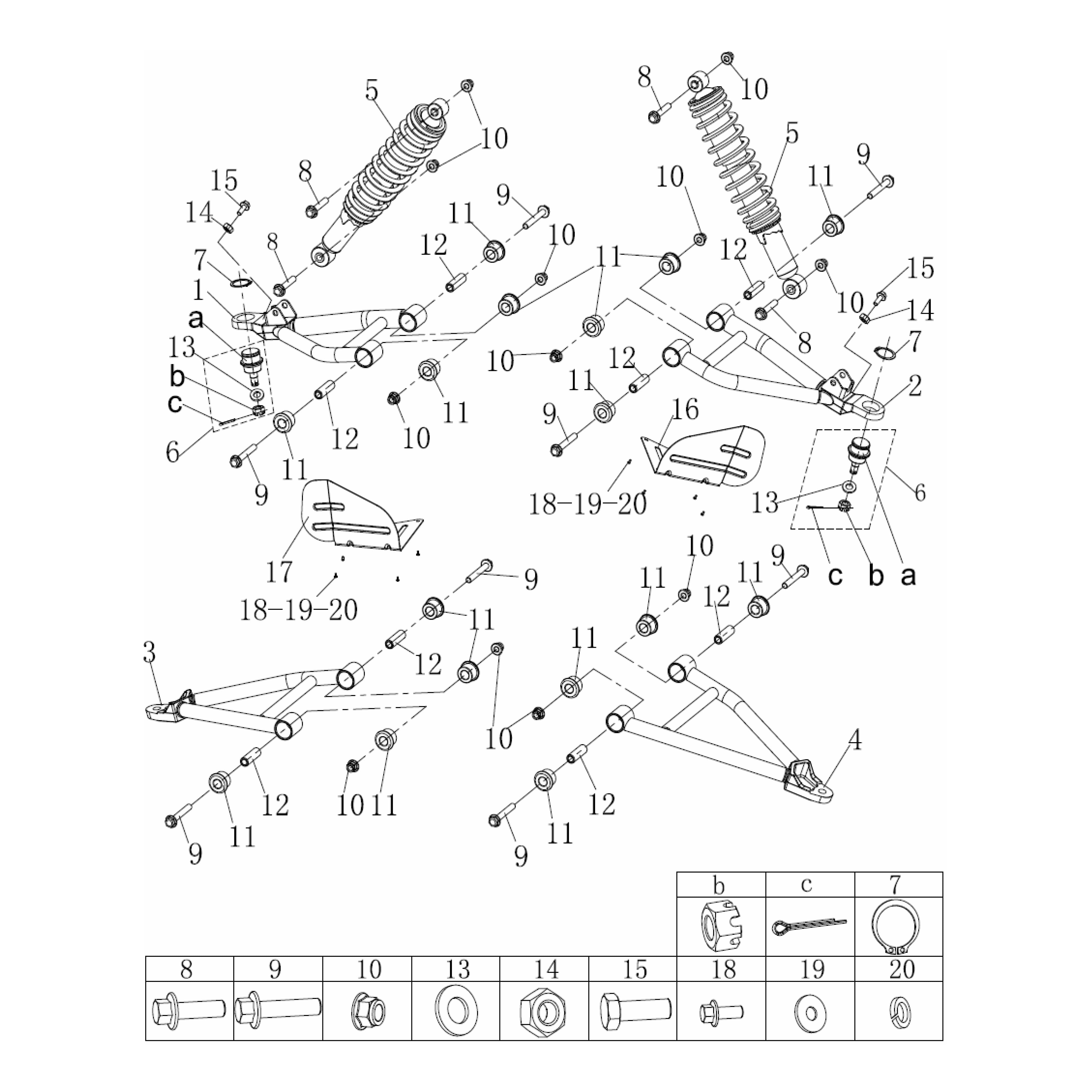 MSU850 Front Suspension Assembly