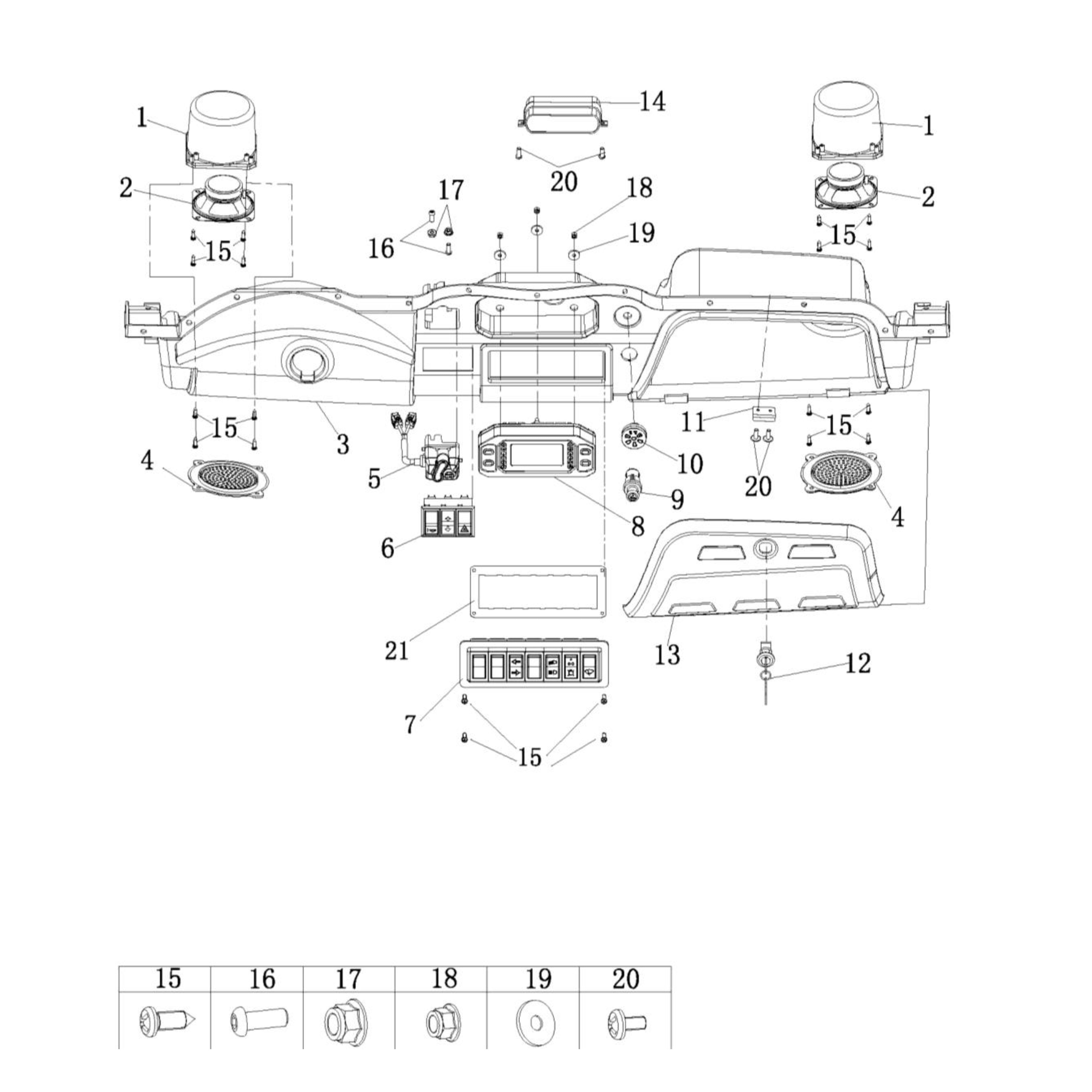 MSU850 Instrument Panel Assembly