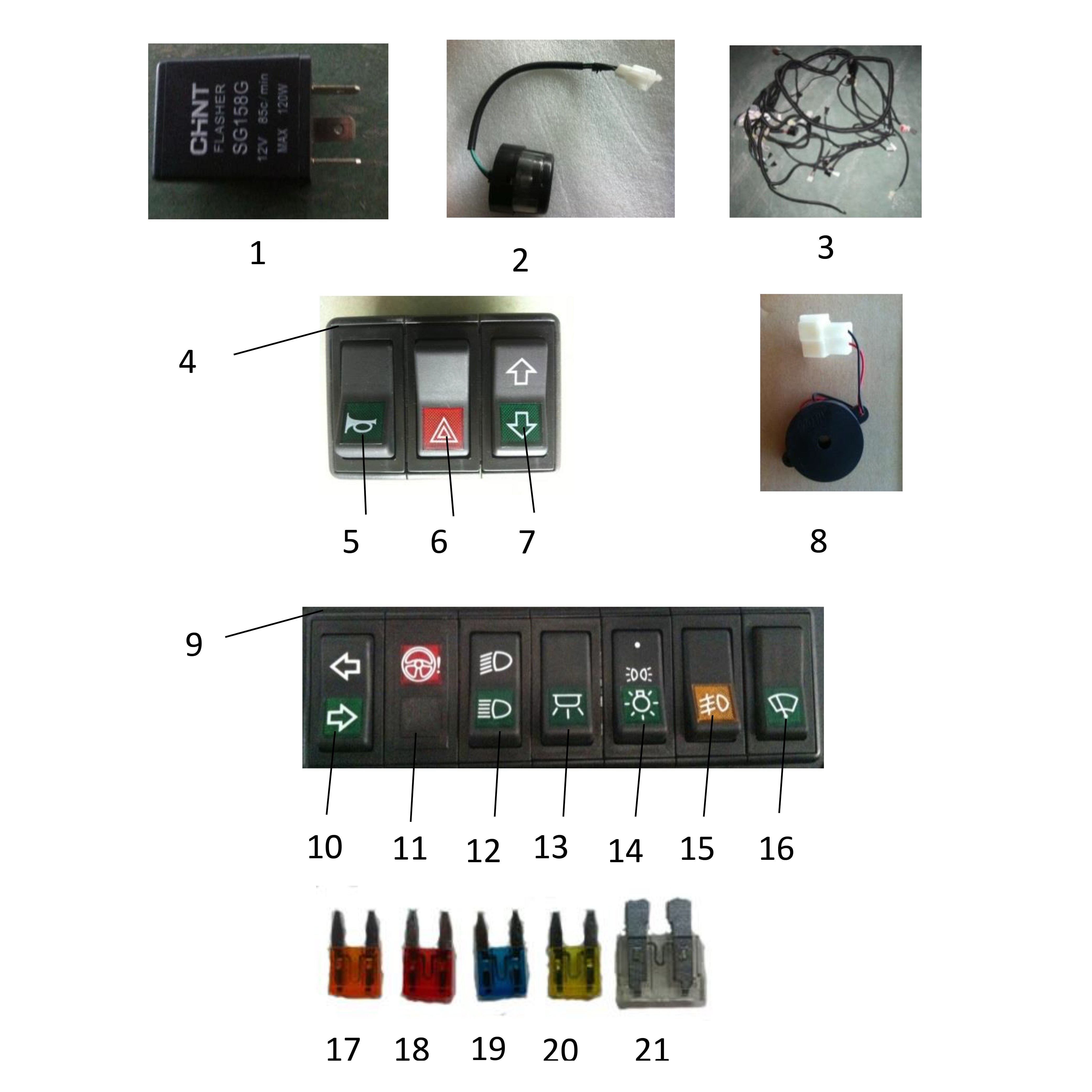 MSU850 Summary of Main Electrical Components