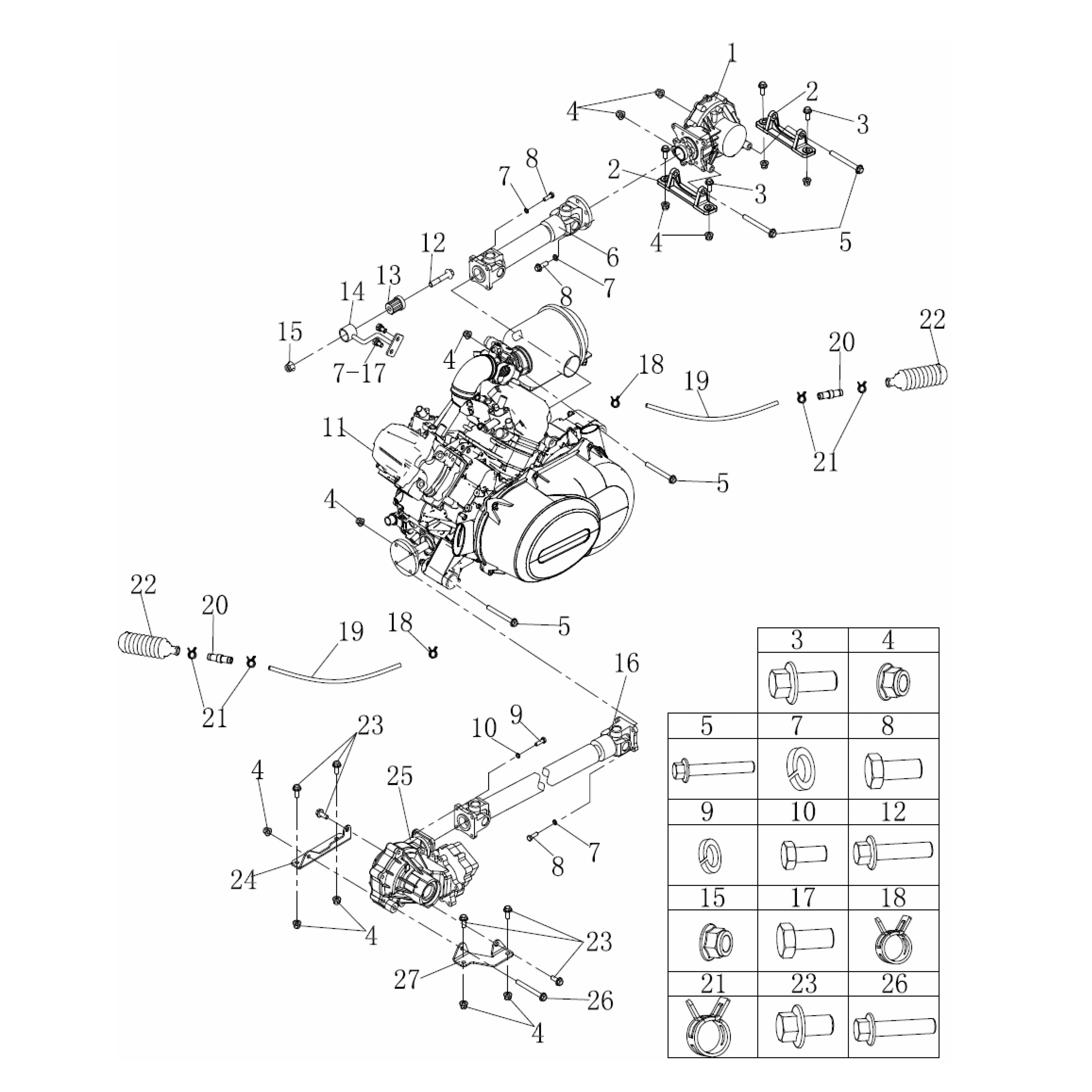 MSU850 Transmission System Assembly