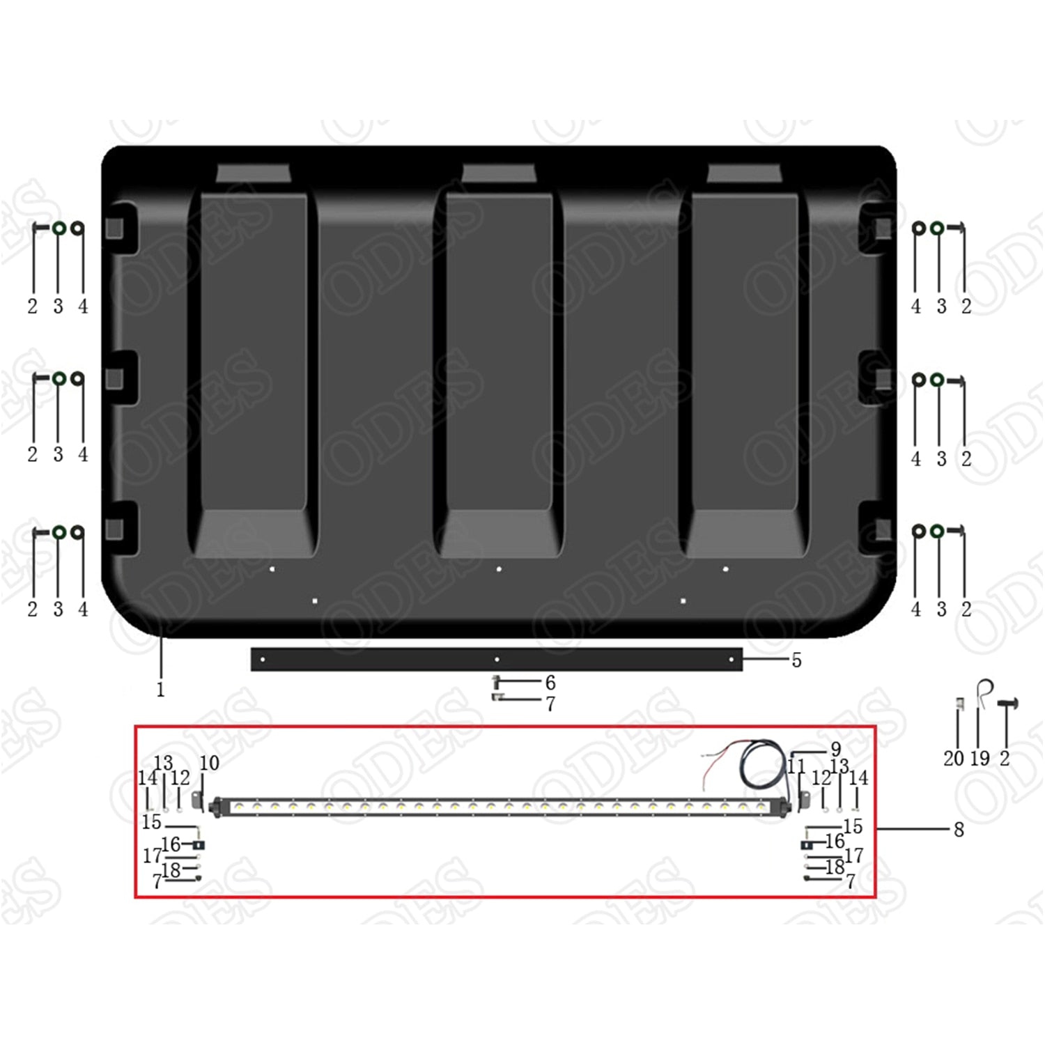 MSU 800-5 ROOF AND LED LIGHT
