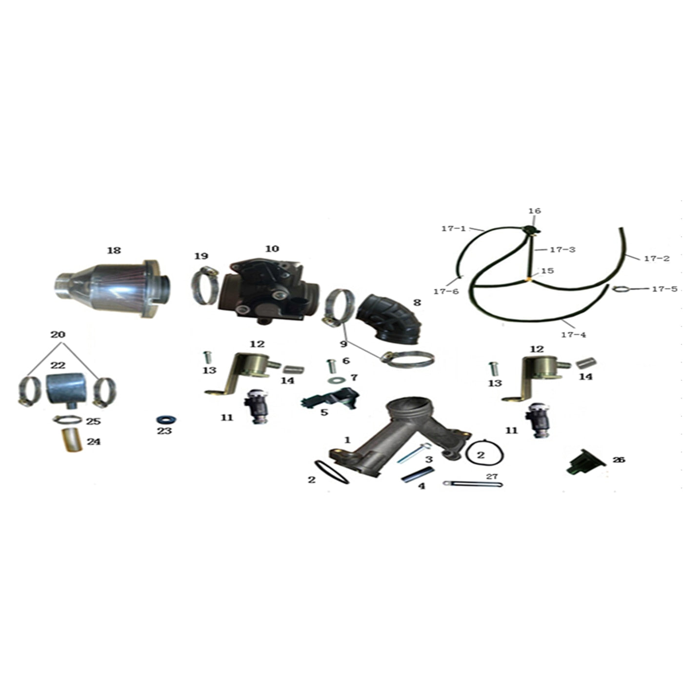 MSU 800 INTAKE MANFOLD AND THROTTLE