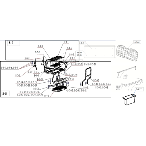 MVR2X Flip seat assembly