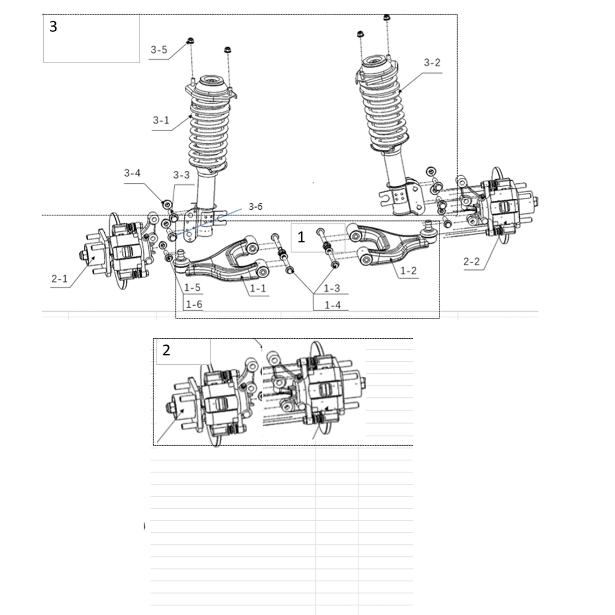 MVR Cargo Max Front suspension parts