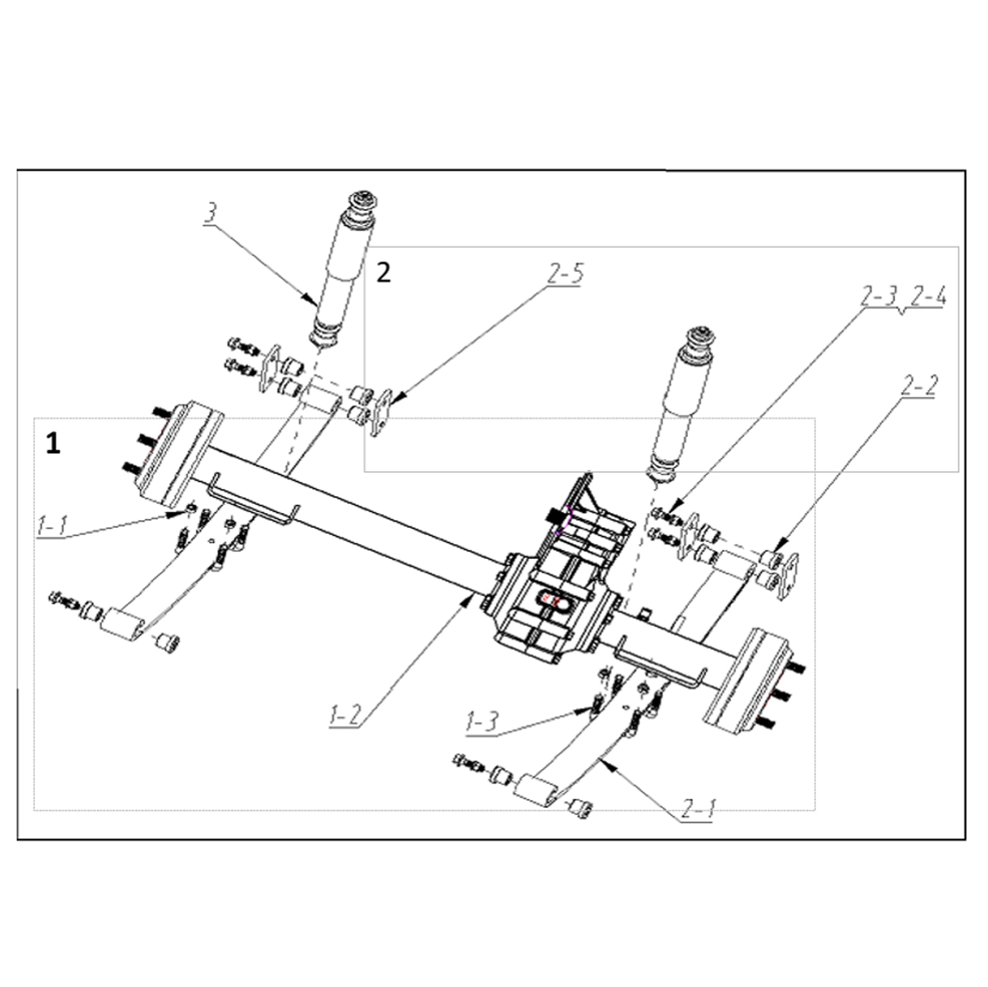 MVR Cargo Max Rear suspension parts