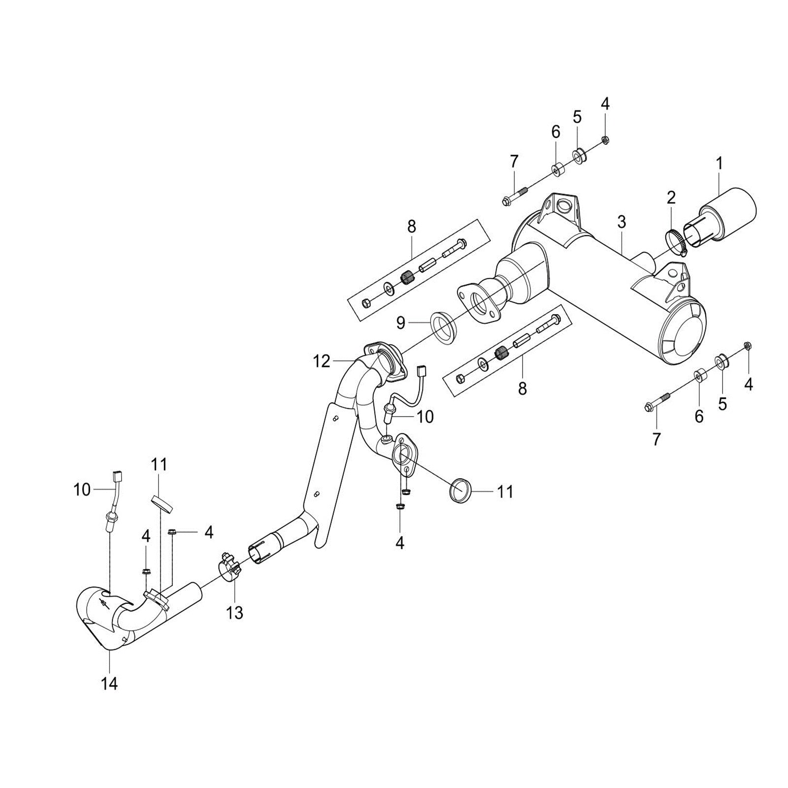 MXU 1000 EXHAUST SYSTEM