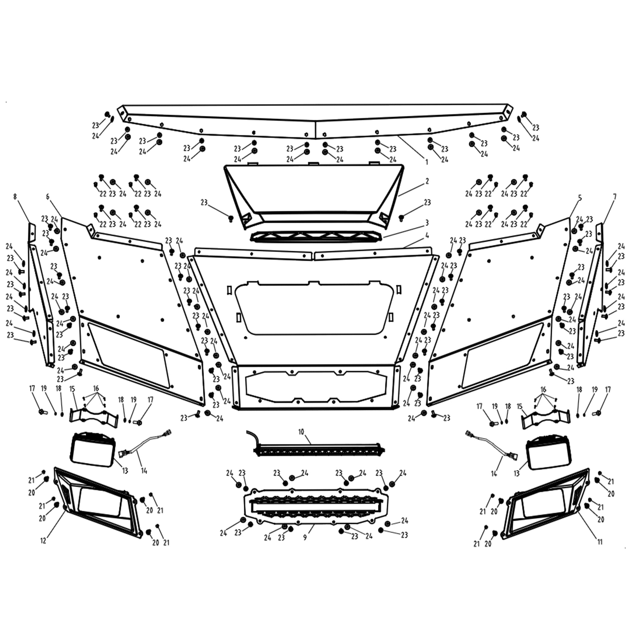 MXU 1000 FRONT COVER