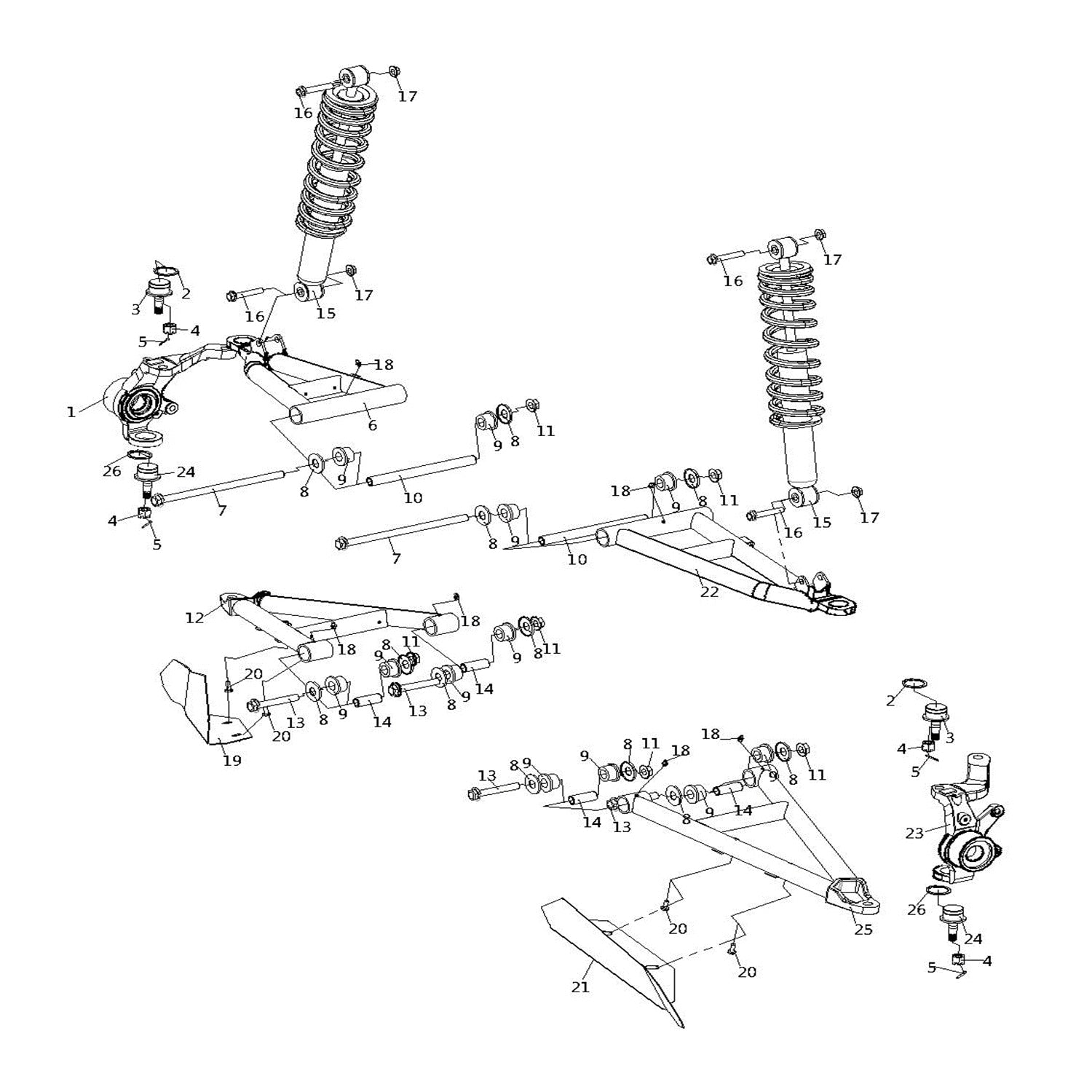 MXU 1000 FRONT SUSPENSIO SYSTEM