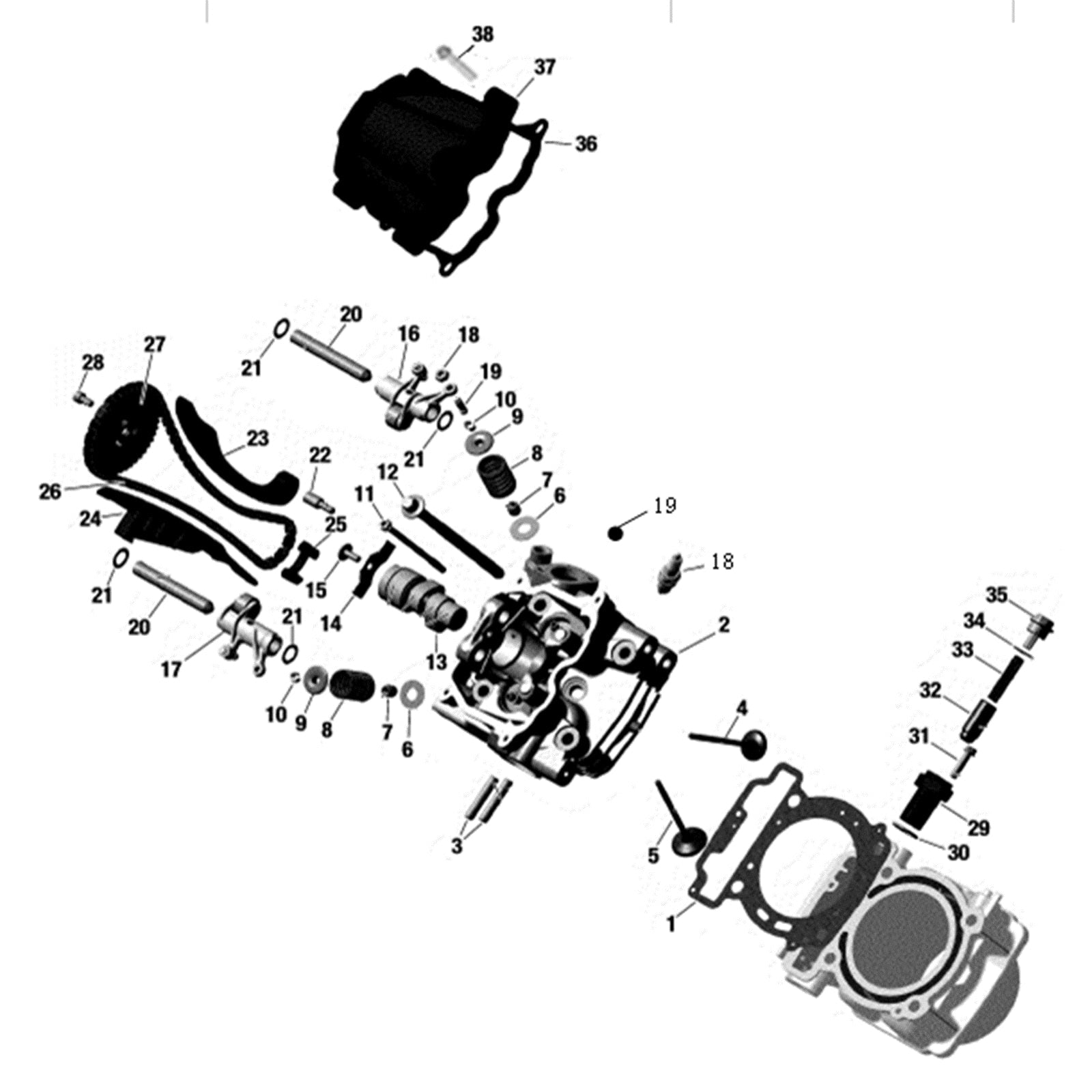 MXU 1000 ONE CYLINDER HEAD